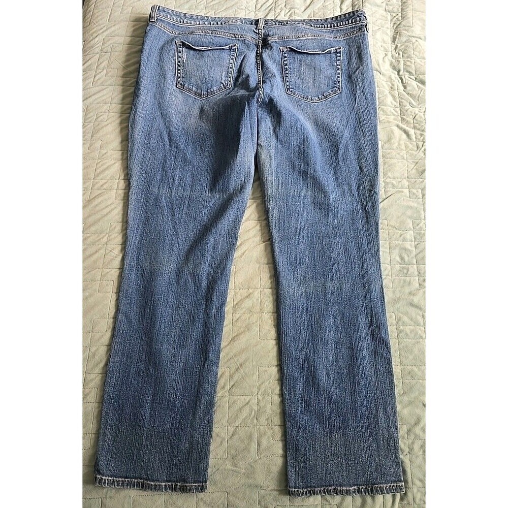 JCP women's slim straight high stretch denim Blue Plus Size 24 W Well worn - Picture 4 of 4